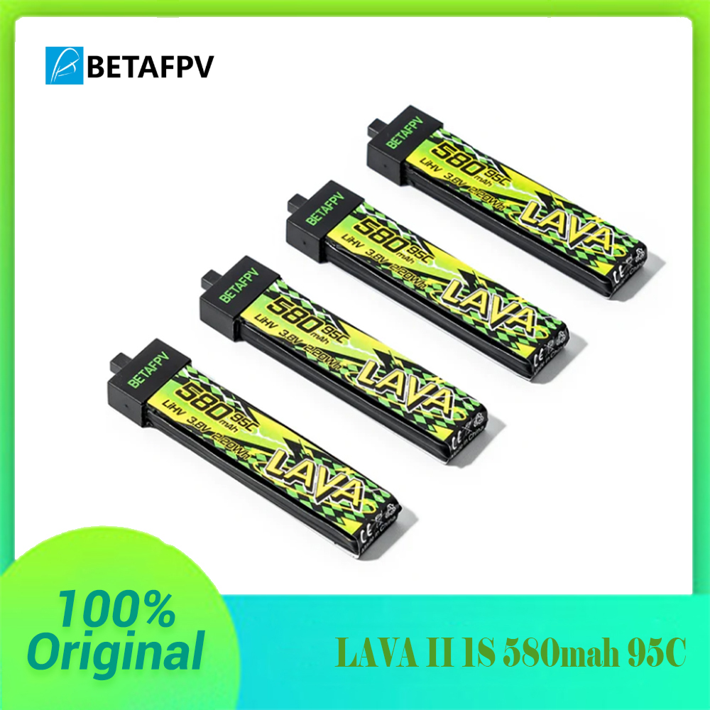 BETAFPV LAVA II 1S 580mah 95C バッテリー Air75、Meteor75 プロ、Cetus Pro、Cetus X Whoop ドローン FPV レーシングドローン飛行機用