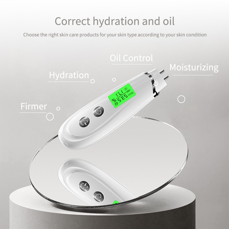 LESEN 顔皮膚検出器ポータブル皮膚アナライザーホワイト顔水分検出器コンテンツアナライザー美容サロンスパホーム