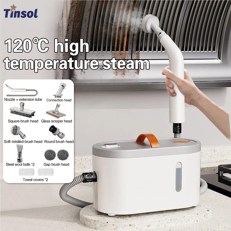 TINSOL 新しいハンドヘルド高温スチームクリーナーキッチンフードクリーナーディープクリーニングと消毒用電気スチームクリーナー