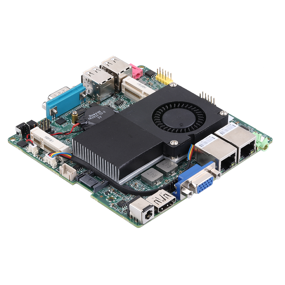 Qotom Nano ITX マザーボード MB2U213-0300 シリーズ CPU Celeron 1007U/ Core i3-3217U/ i5-3427U オンボード、デュアル LAN ミニメインボード X86