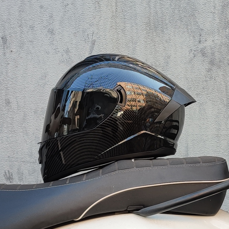フルフェイスレーシングヘルメット冬暖かいダブルバイザーオートバイヘルメットバイクスポーツヘルメット LVS-701