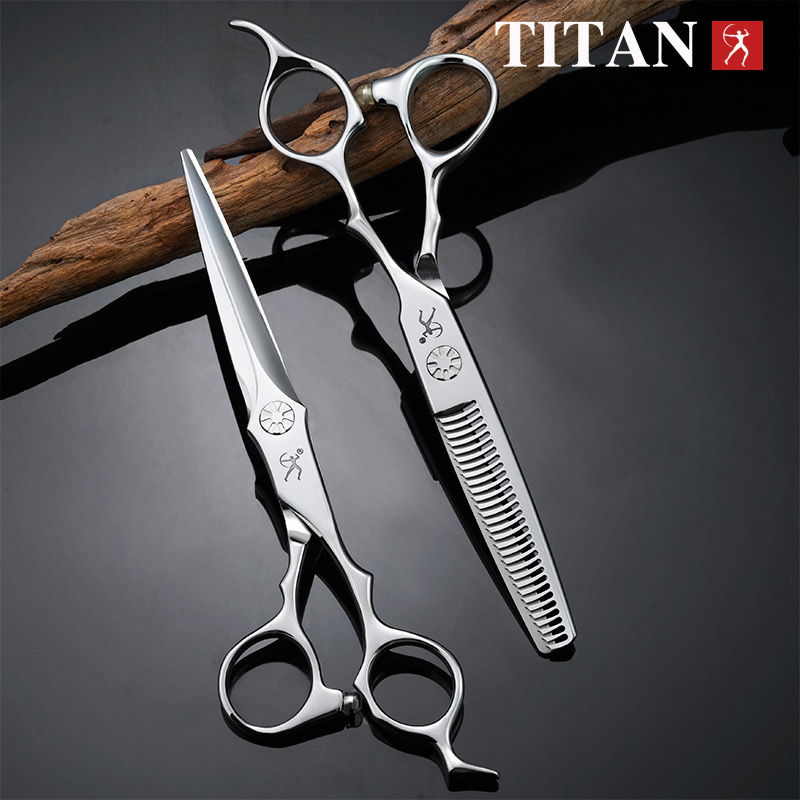 Titan ヘアはさみ vg10 鋼、鋭いはさみプロの切断美容はさみ理髪はさみ