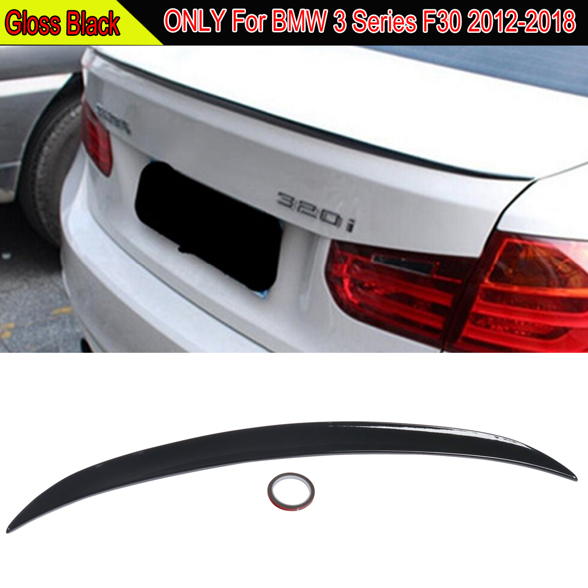 Magickit MP スタイルリアルーフトランクリップウイングダックテール Spolier BMW 3 シリーズ F30 F80 320i 340i 316d 330d 2012 2013 2014-2018