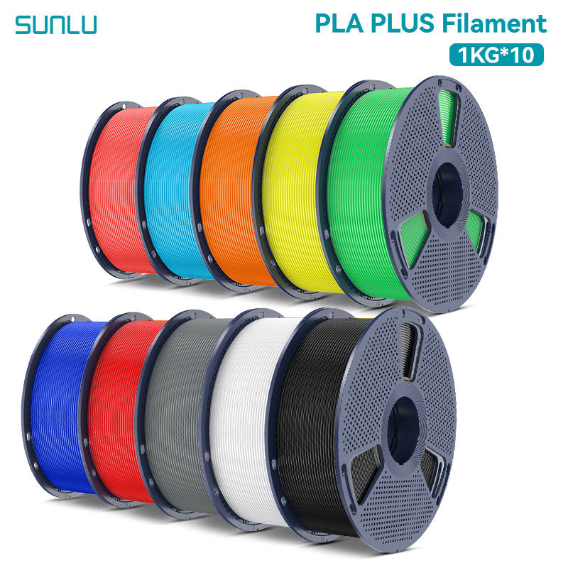 SUNLU Pla Plus 3D フィラメント 1.75 ミリメートルきれいに巻かれた高靭性多色プラスチック PLA フィラメントほとんどの FDM 3D プリンタ 10 キロ