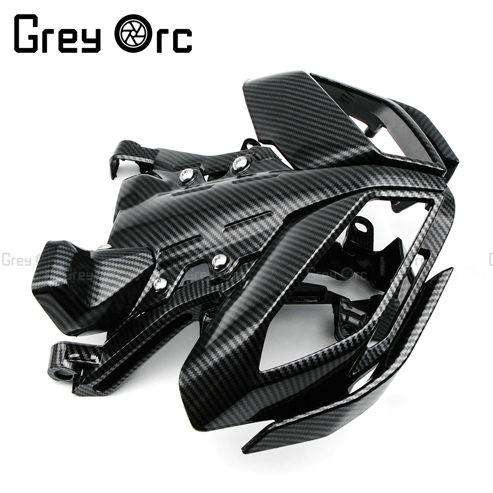 オートバイカーボンワイヤー柄ヘッドライトブラケット保護カバーディフレクターヤマハ MT 09 FZ 09 2017-2020 アクセサリー