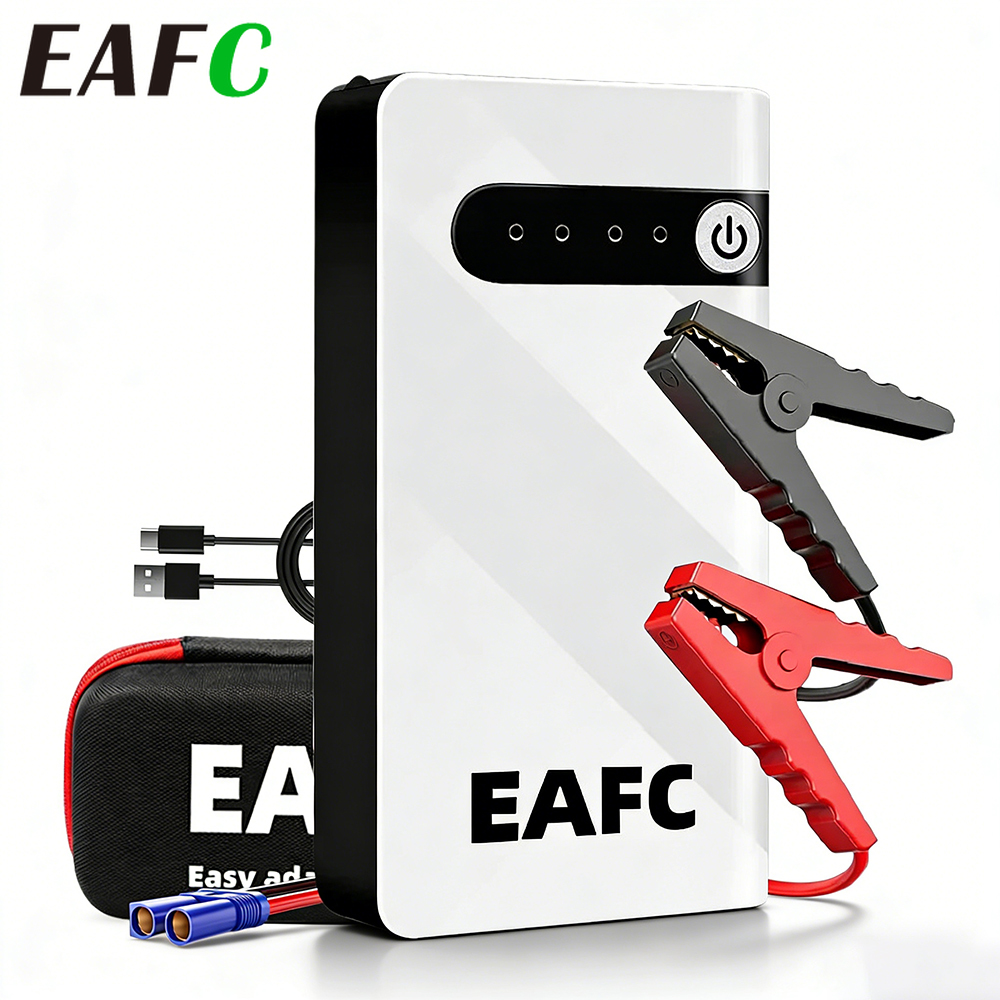 EAFC 12V ポータブル車緊急始動電源パワーバンクバッテリー充電器緊急 LED ディスプレイ懐中電灯自動車用