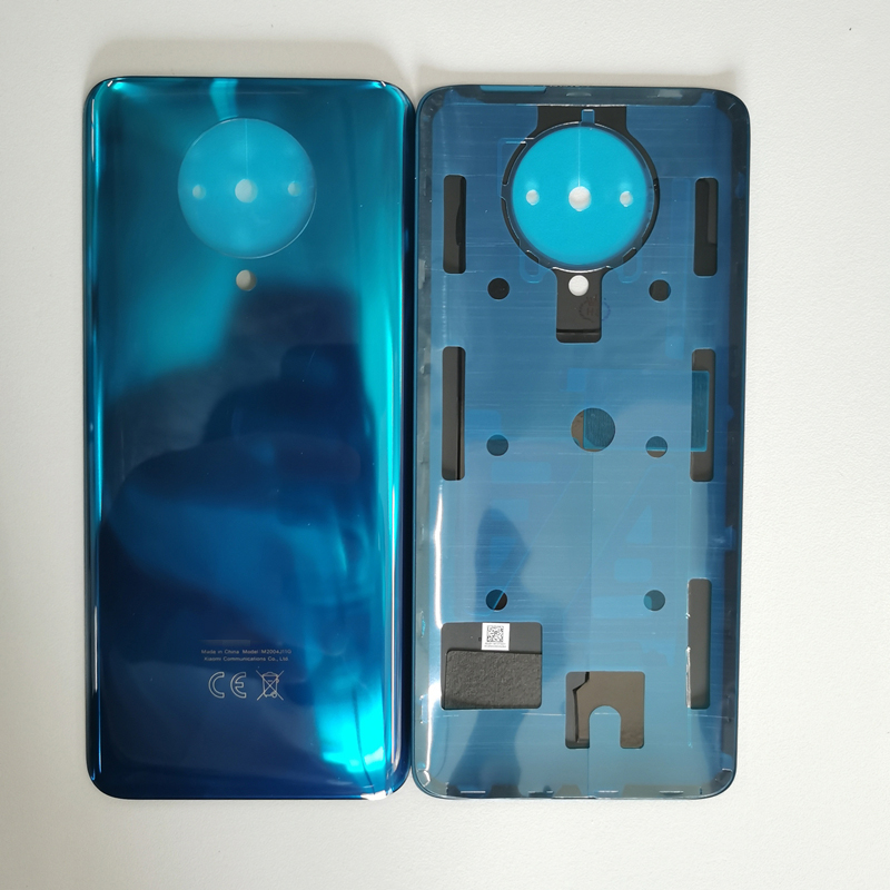 新しいポコ F2 プロ強化ガラスバッテリーバックカバードア F2 プロ電話ハウジングカメラレンズケースの交換