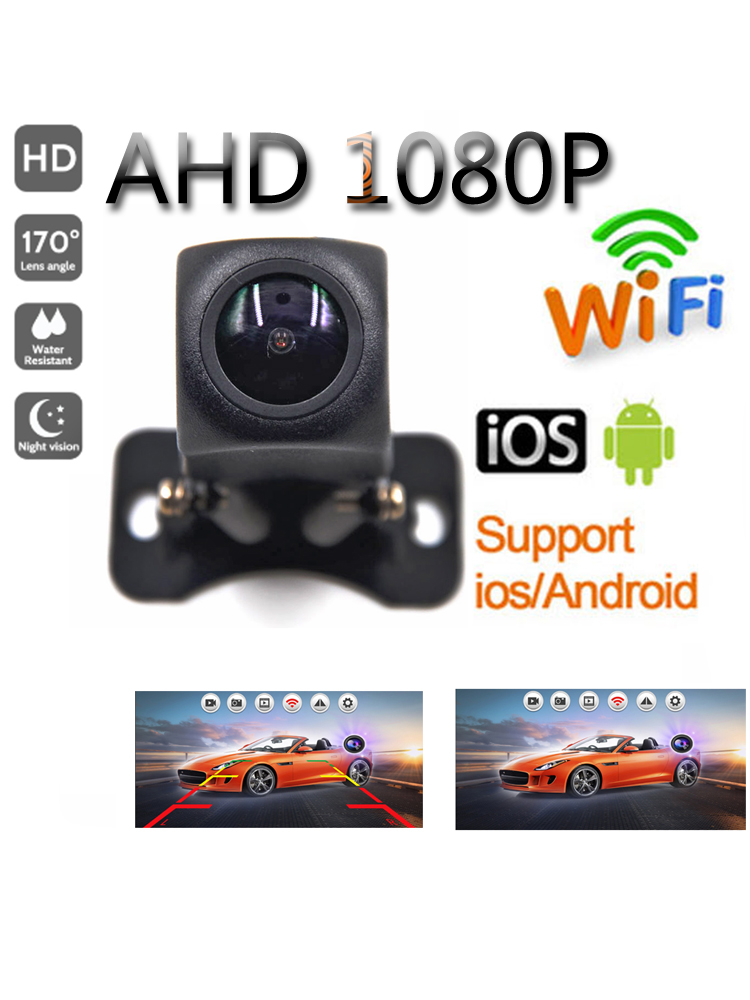 車のリアビューカメラ WIFI 170 度逆転ダッシュカム HD ナイトビジョンミニ iPhone Android 12V 車用
