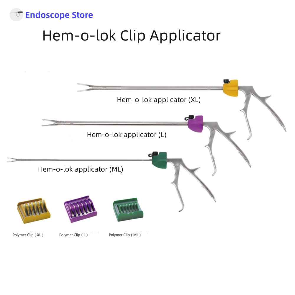 医療外科腹腔鏡腹腔鏡検査 Hem-o-lok クリップアプリケーター器具鉗子 5 ミリメートル 10 ミリメートルプラスチックポリマークリップ XL L ML