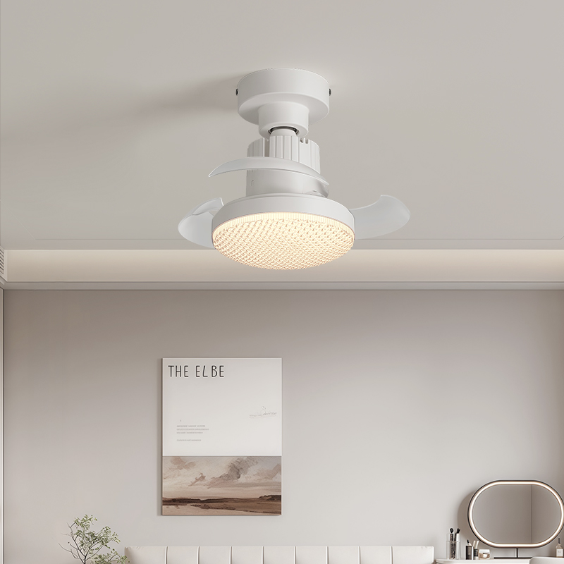 家庭用目に見えないブレードファンライト新しいレストラン天井ファンライトリモート調光可能な LED リビングルーム隠しファンライト E27 ベース