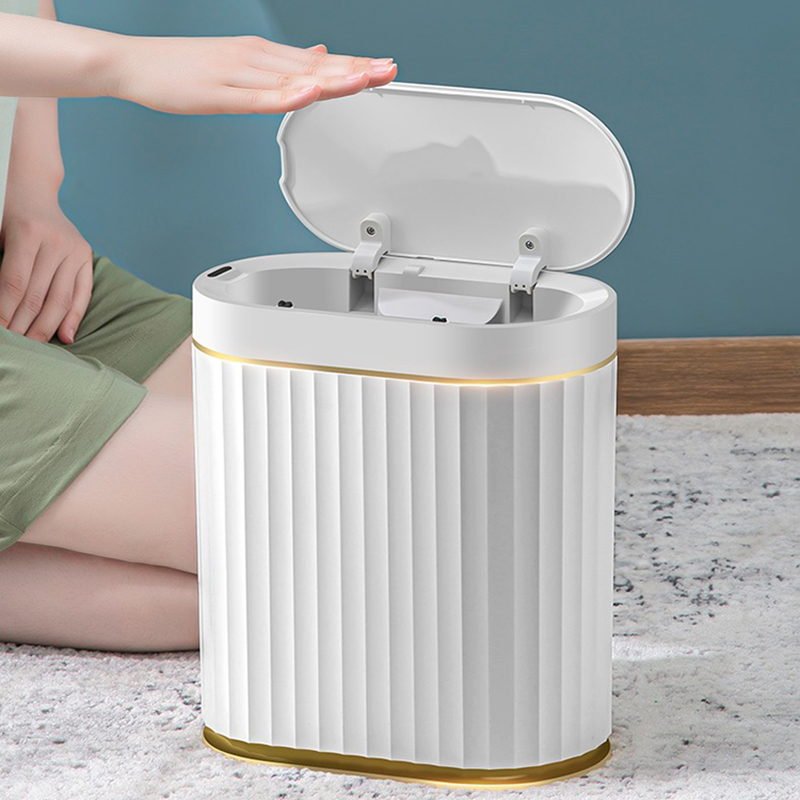 7L スマートセンサーゴミ箱キッチンゴミ缶浴室用ライト高級ファミリーリビングルーム亀裂ゴミ箱 Cubo Basura