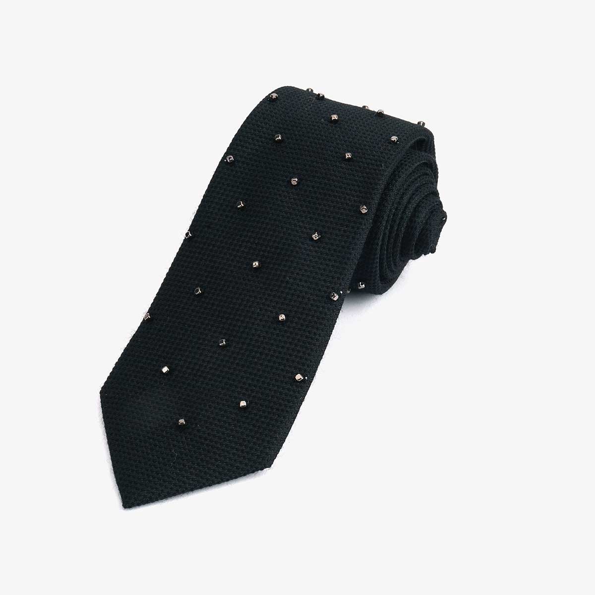 Artistic Silk Bead Embroidery Neck Tie for Formal Wear and Corporate Gifts