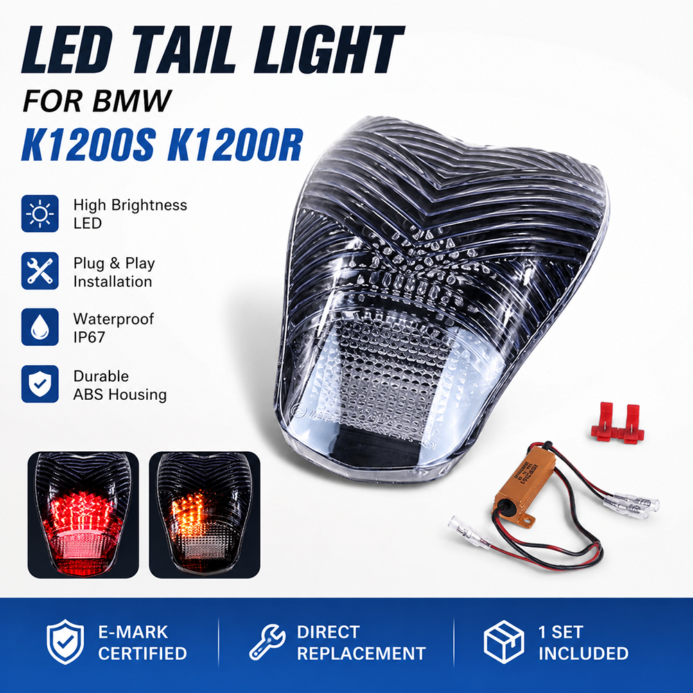 オートバイリアテールブレーキライト統合 LED ウインカーランプ BMW K1200S K1200R K1300R
