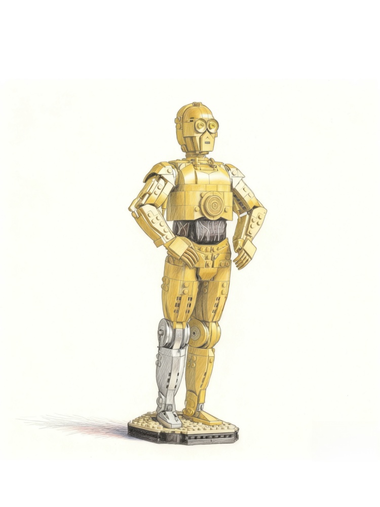 1140 個 MOC 宇宙戦争 C-3PO ロボット人形アクションモデルビルディングブロック DIY ビルディングブロックアセンブリ知育玩具ギフト