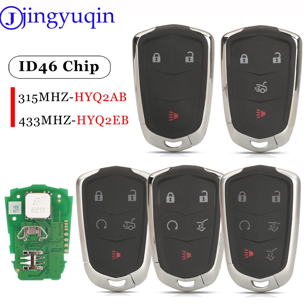 Jingyuqin リモート車のキー 315Mhz 433Mhz ID46 チップキャデラック エスカレード/エスカレード ESV 2015-2019 XTS CTS CT6 ATS HYQ2EB HYQ2AB