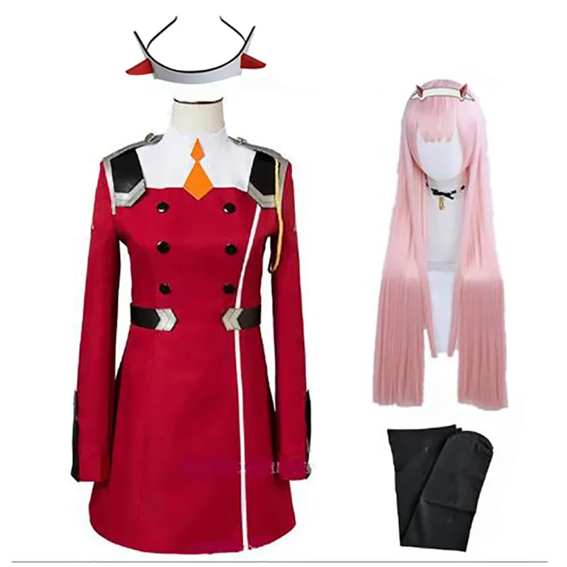02 ゼロツーコスプレ衣装ダーリン・イン・ザ・フランキスコスプレ 02 ドレス制服スーツ帽子かつら女性ハロウィン衣装ドレス