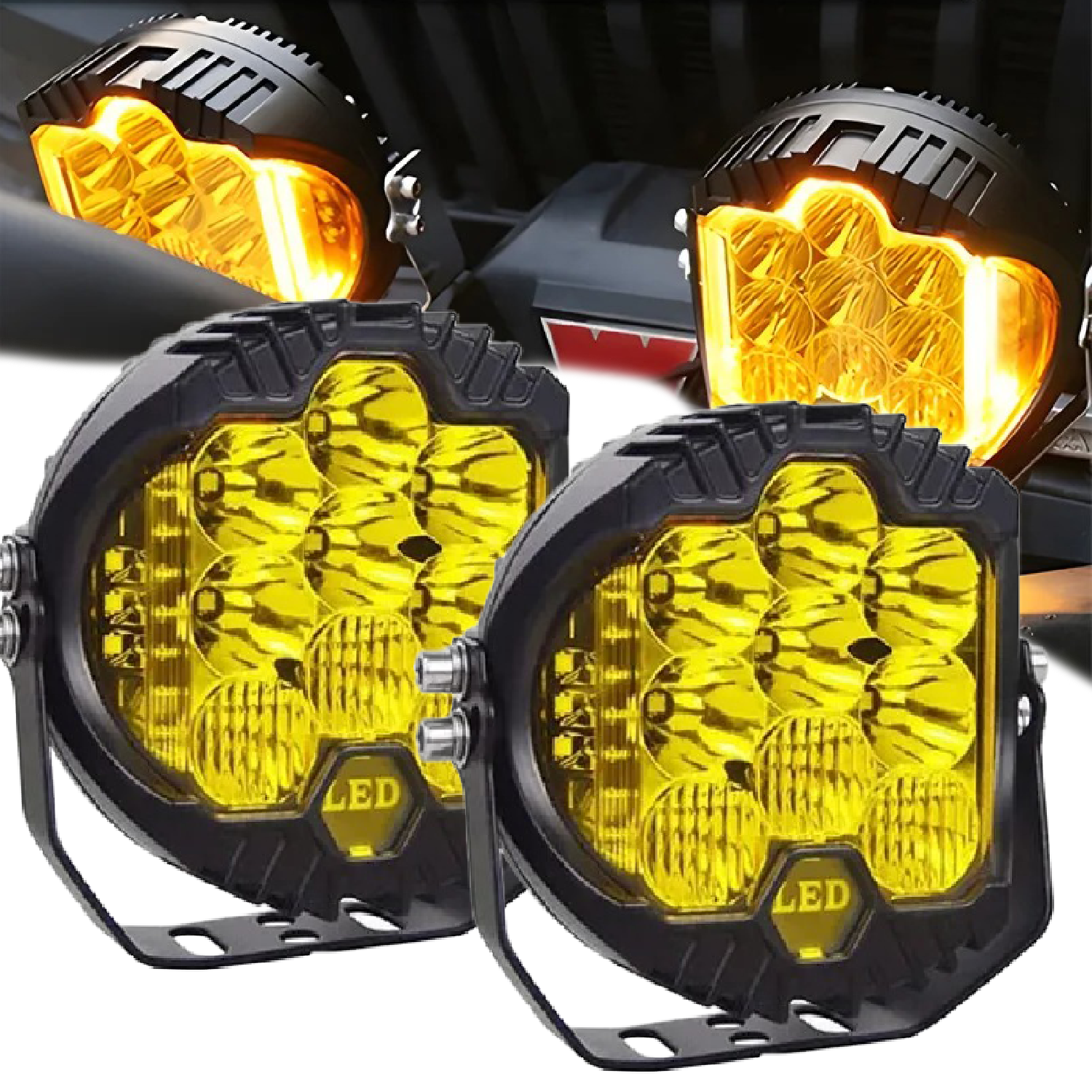 3/5/7 インチ車両用アンケートライトスポットライト作業灯長距離 DRL 4 × 4 ドライビングフォグ Led オフロード車トラック ATV SUV ランプ