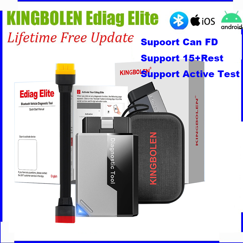 生涯無料アップデート KINGBOLEN Ediag Elite ALL システム双方向スキャナ 15 リセット車診断ツール pk Thinkdiag