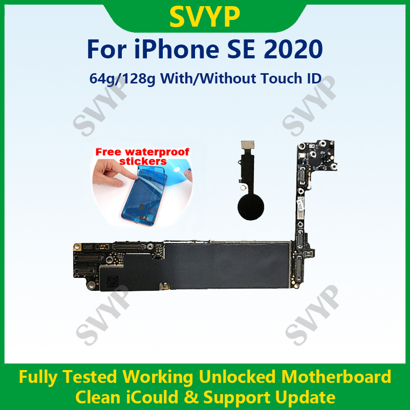iPhone SE 2020 メインボードタッチ ID クリーニング済み iCloud 完全にテスト済み 100% 動作ロック解除済みマザーボード iPhone SE 2022