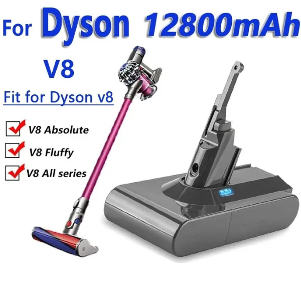 2025New ダイソン V8 21.6V 12800mAh 交換用バッテリーダイソン V8 Absolute コードフリー掃除機ハンドヘルド掃除機バット