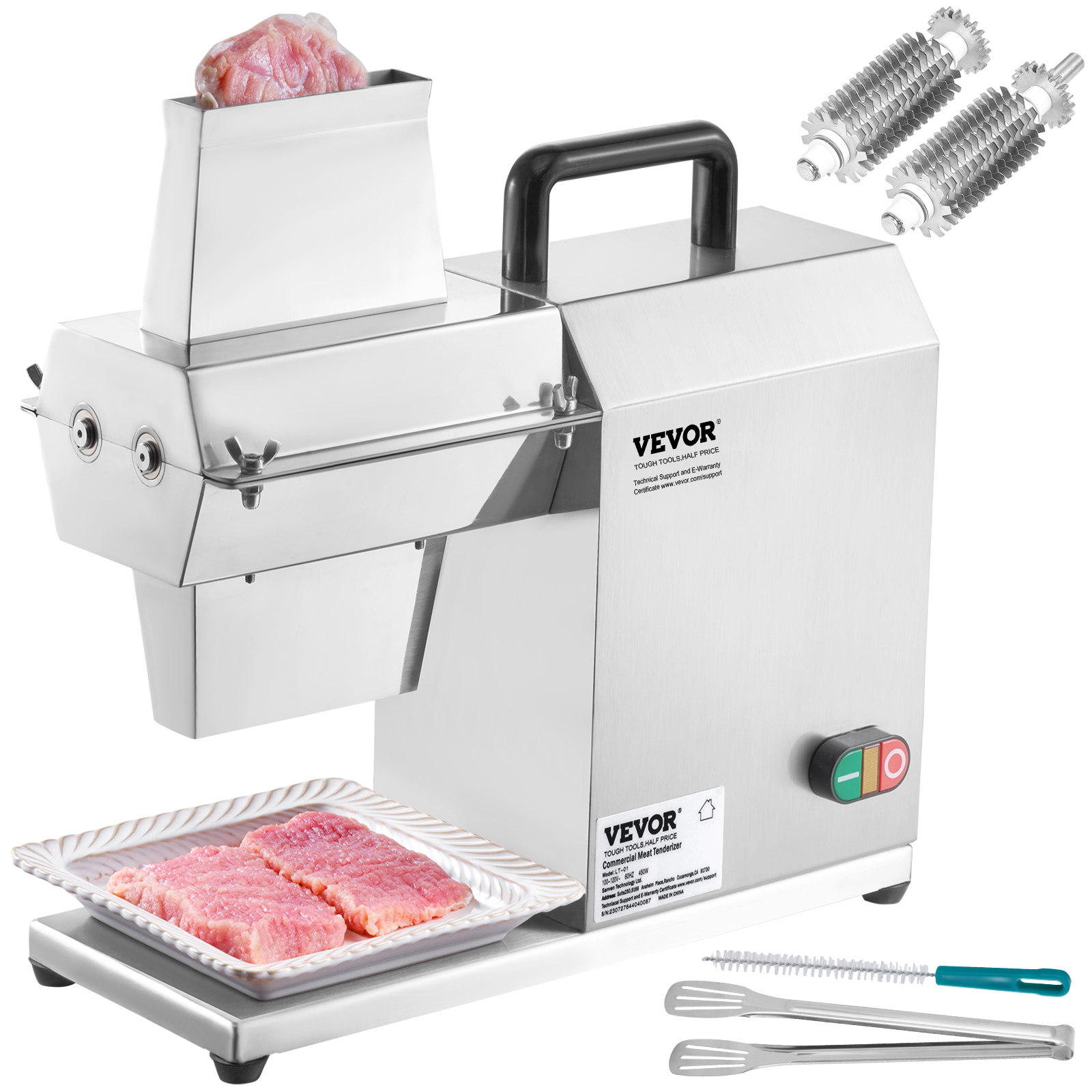 SucceBuy 17 インチ 54 ブレード商業肉軟化機 450 ワット電気肉軟化機豚肉鶏肉魚用