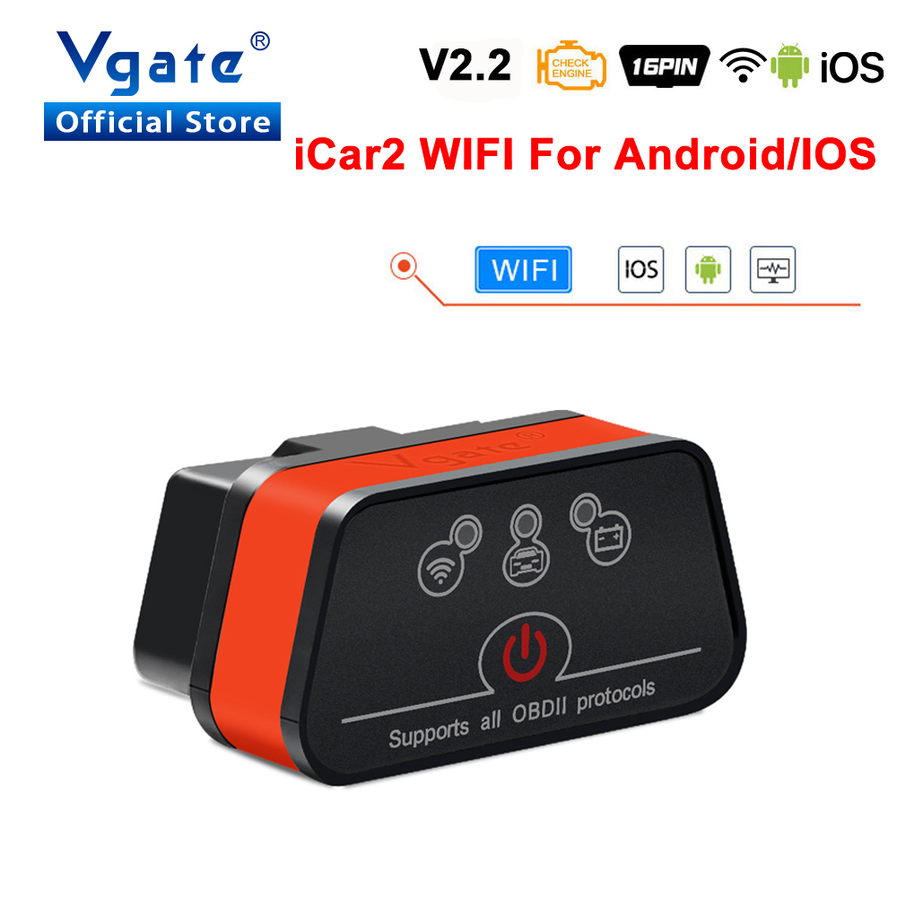 Vgate obd2 ミニ ELM327 icar2 診断ツール WIFI 車スキャナー elm 327 V2.2 WIFI 自動アダプター IOS/android OBD 2 コードリーダー