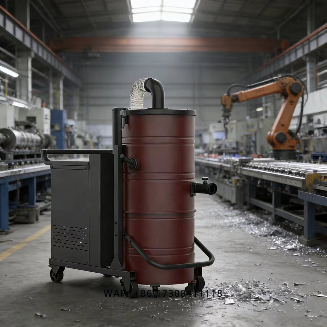 YingHui クリーニング工場仕様の超大容量ステンレス製掃除機、乾湿両用、安定性と信頼性