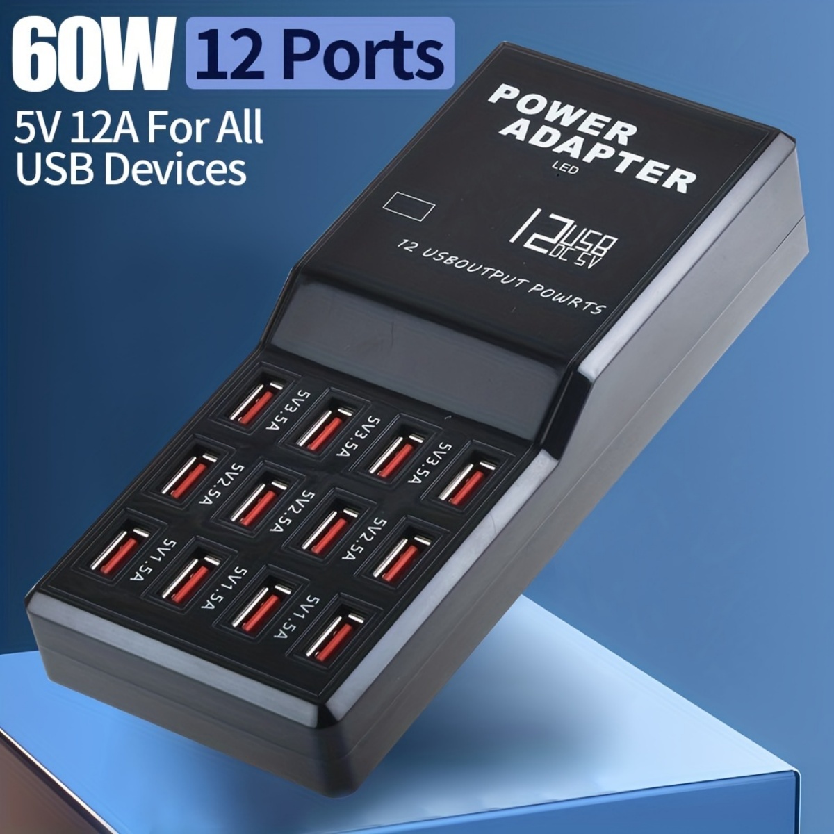 60 ワット 12 ポート USB 電話充電器高速充電ステーション充電器充電 Iphone/Ipad/サムスン/Android/カメラ/MP3/MP4