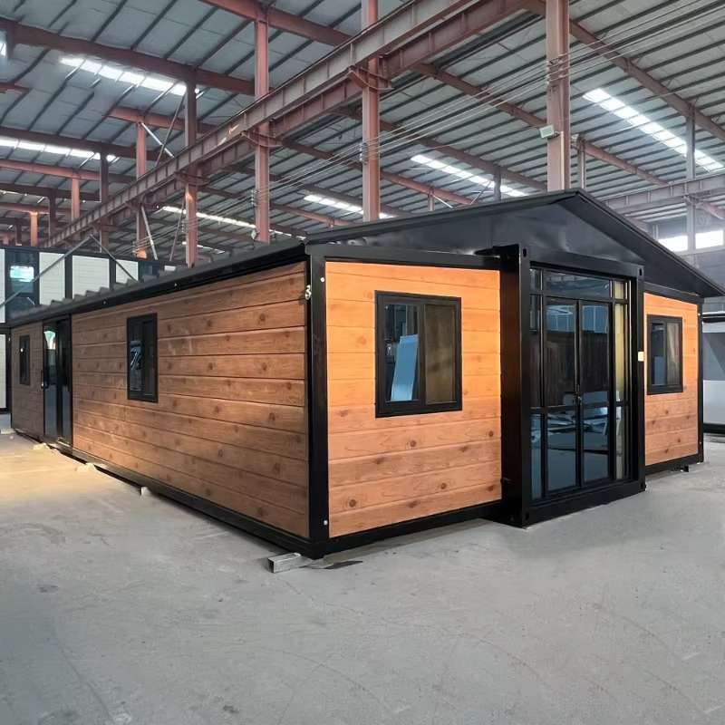 20FT 40FT 拡張可能な折りたたみコンテナハウスプレハブ収容ポータブル鋼プレハブモジュラーハウス