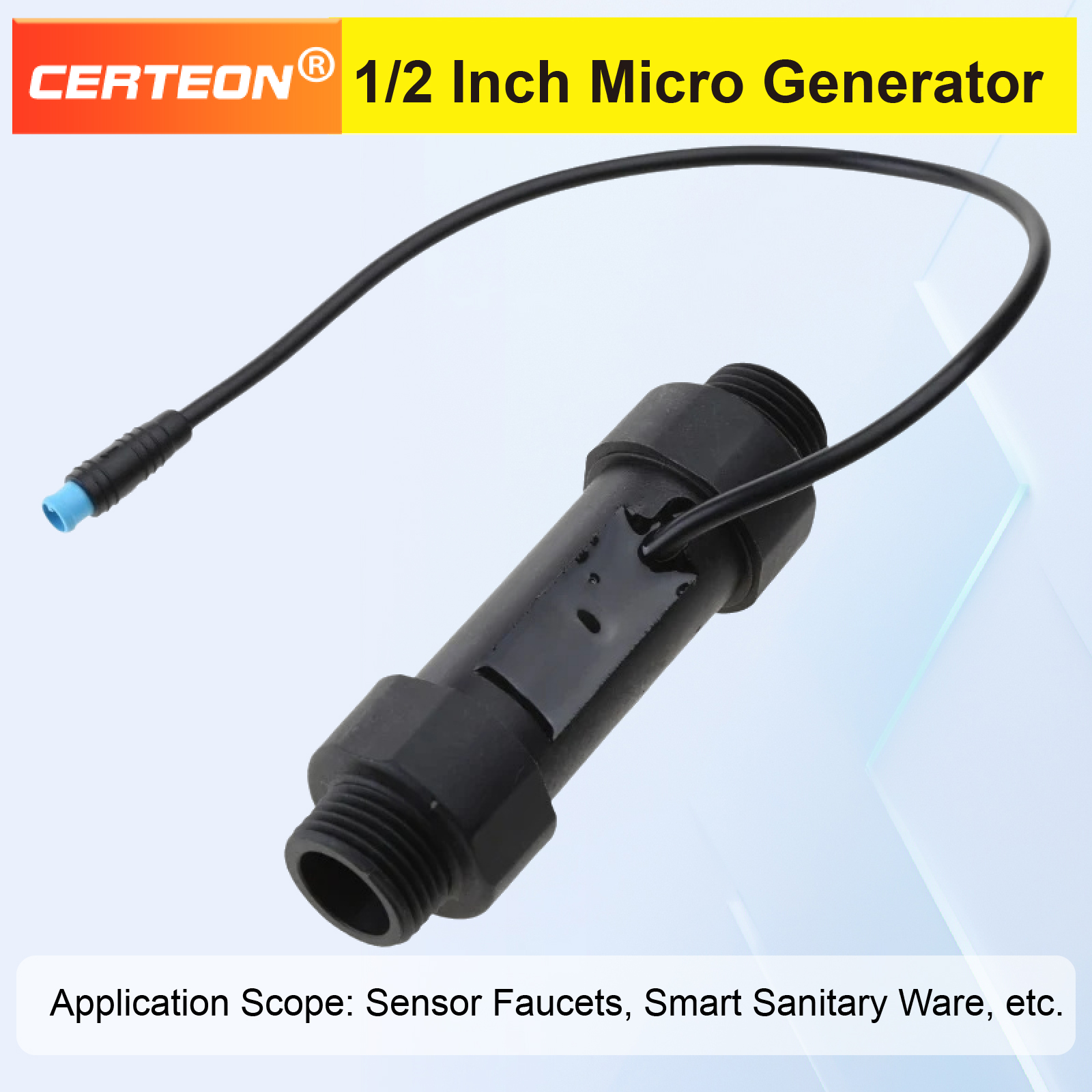 マイクロ水力発電機 G1/2 ネジ M6 コネクタ 5V 0.5W 水道水タービンセルフパワーフローセンサーシャワー蛇口