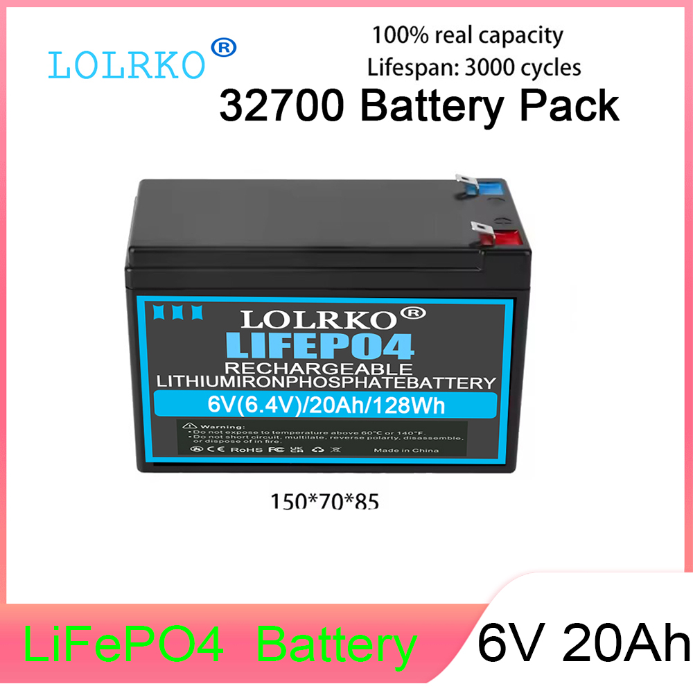 LiFePO4 バッテリー パック – 6V 8Ah/15Ah/20Ah 子供用電気自動車、おもちゃの車、オートバイ用