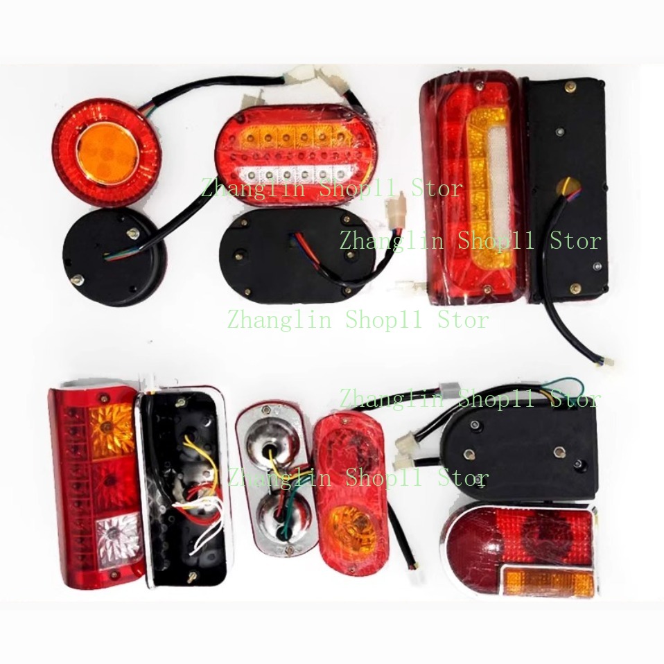 1 ペア電動三輪車レジャー車両 LED テールライト 48V-60V ブレーキ/ウインカーテールライトアセンブリ