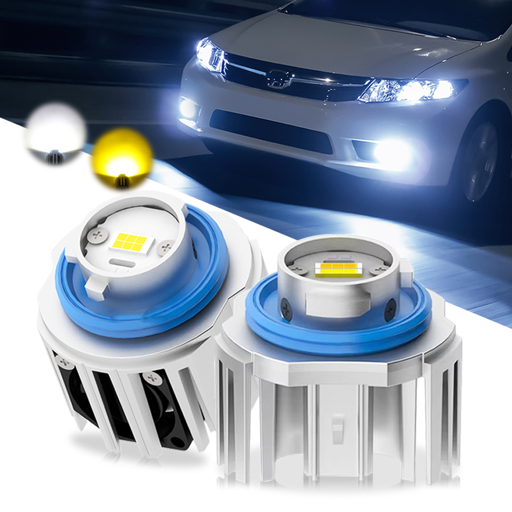 1 個 L13 LED フォグランプファン付き自動車フォグランプ LED リア電球 52 ワット 5600LM ホワイトイエロー LED トヨタホンダ用