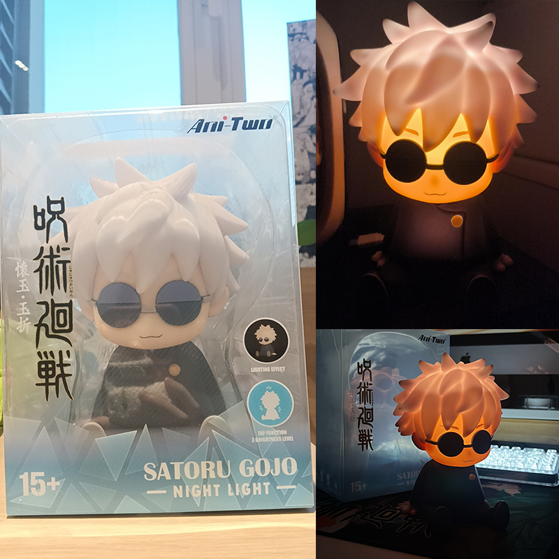 在庫オリジナル Sunrisepop アニメ呪術廻戦シーズン 2 五条悟ナイトライトシリコーンゴムデスクランプライトギフトおもちゃ