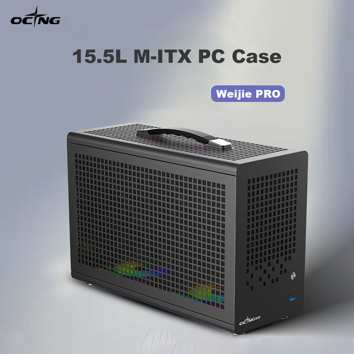 OCNG Weijie PRO コンピュータケース グラフィックスカード制限 380mm ITX デスクトップポータブル PC ケース