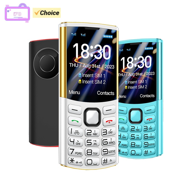 i78(H11) 4G ミニボタン携帯電話 1.77 インチデュアル SIM LED 懐中電灯 Voice King スピーカー Type-C マルチメディアフィーチャーフォン
