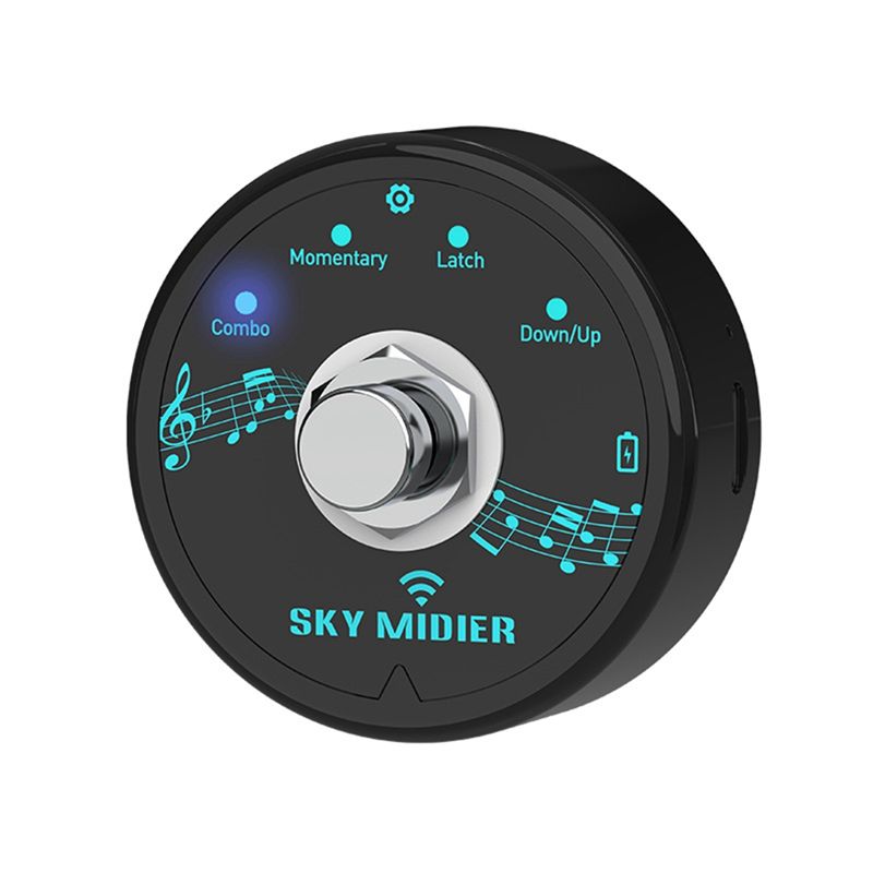 充電式MIDIフットコントローラーポータブルMIDIフットコントローラーペダルワイヤレスMIDIシステム
