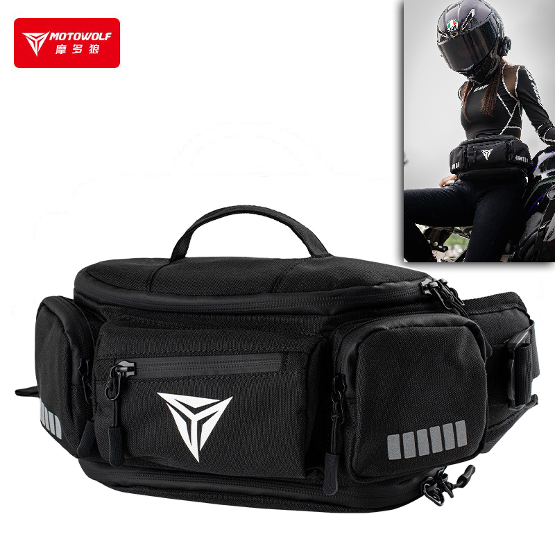 Motowolf 防水オートバイウエストバッグ多機能屋外モトクロスサイクリングパック抗スプラッシュプレミアムオックスフォード布
