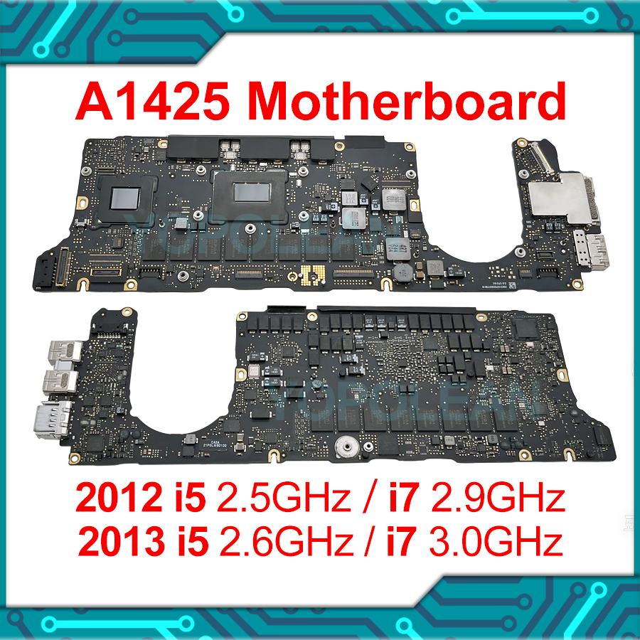 Tested Original Laptop A1425 i5 i7 8GB Logic board 820-3462-A For Macbook Pro 13" A1425 Motherboard Replacement 2012 2013 Year