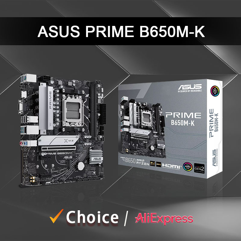 ASUS PRIME B650M K 新しい AMD B650 は 96GB AMD Ryzen™ 7000 8000 9000 シリーズソケット AM5 マザーボードをサポートします