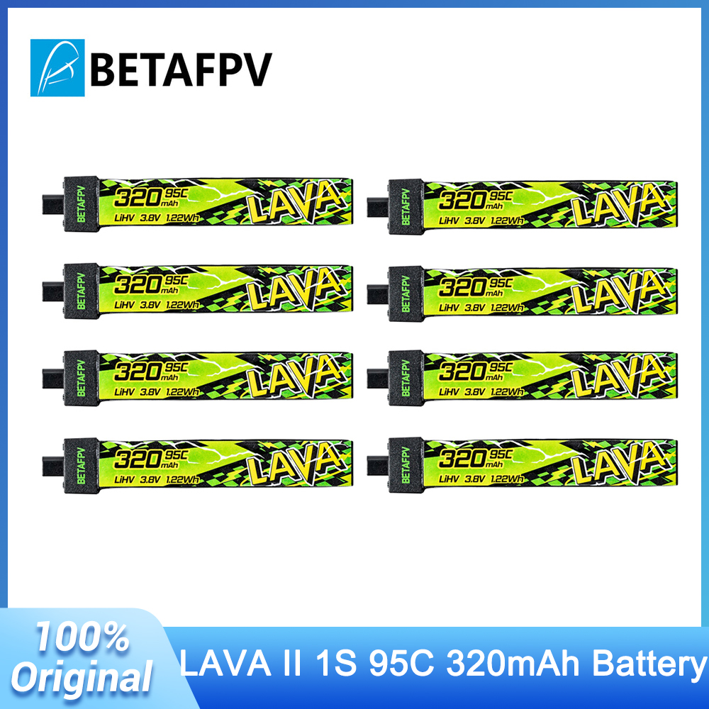 新しい BETAFPV 320mAh LAVA II 1S 95C バッテリー 3.8V LiHV バッテリー BT2.0 Air65、Meteor65 プロ、Cetus FPV Whoop ドローン飛行機おもちゃ用