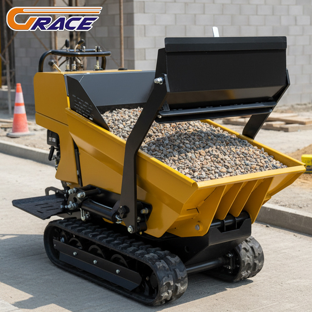 Customize Mini Tracked Dumper Fast Delivery Hydraulic Diesel Dump Truck Multifunctional 500kg Crawler Mini Dumper for Sale