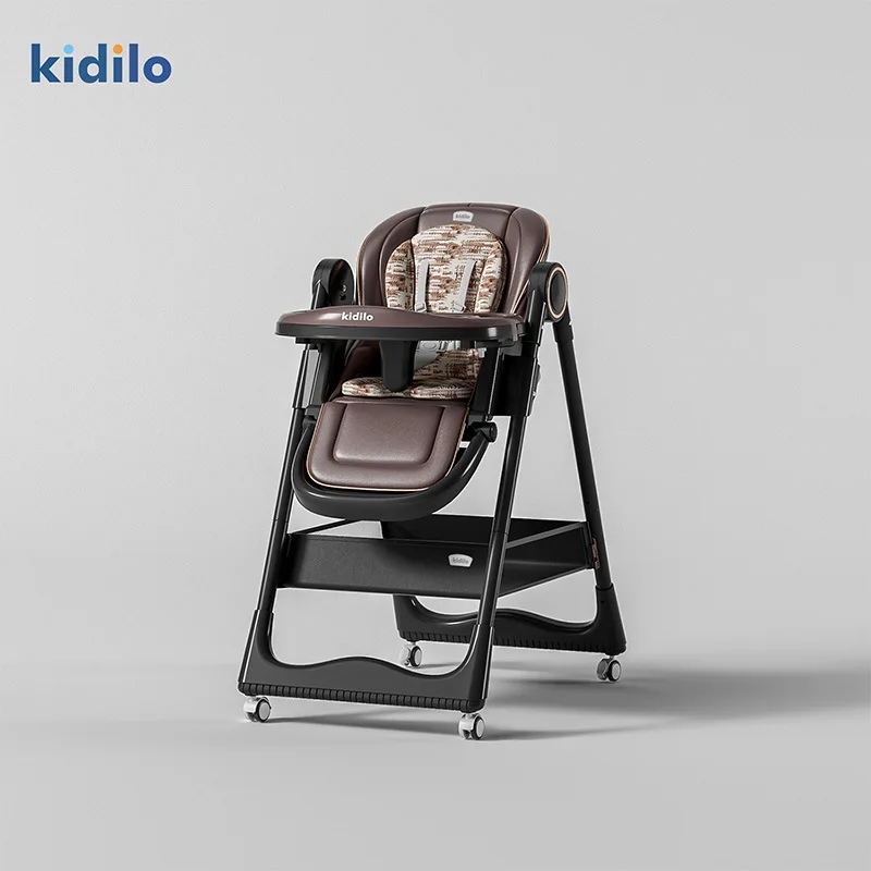 Kidilo 多機能ベビーハイチェア 安定かつ安全な高さ調節可能な家庭用幼児ダイニングチェア