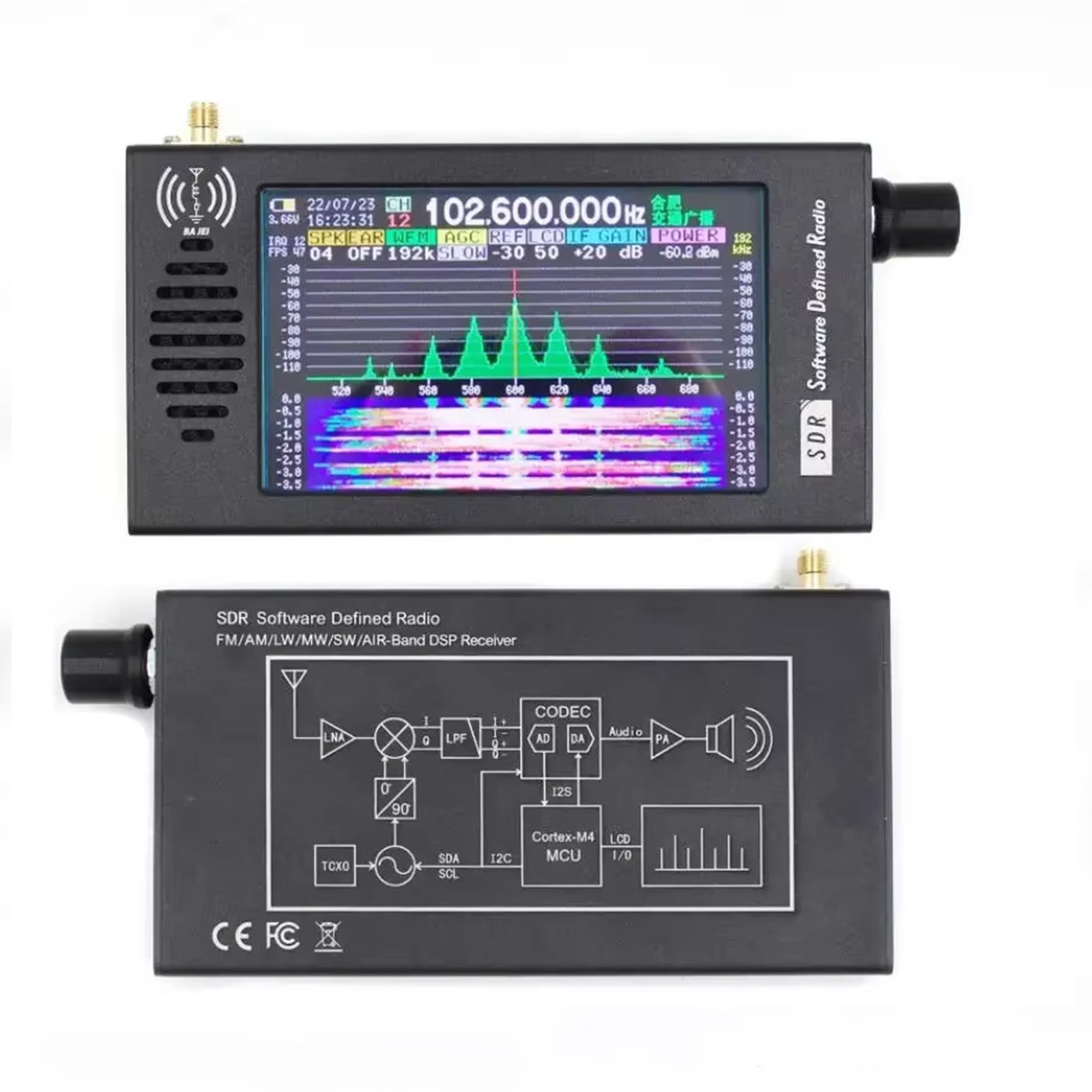 SDR デジタル復調受信機短波 DSP デジタルラジオ受信機フルバンドソフトウェア無線受信機アマチュア無線用 HAM
