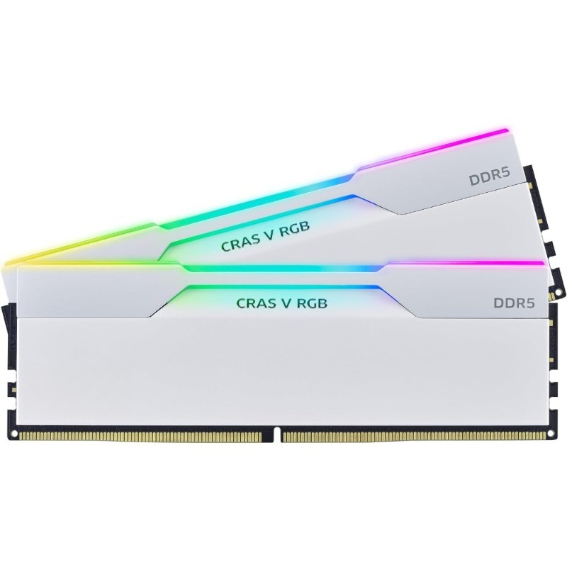 デスクトップ用RAM 32GBキット 2x16GB DDR5 6000MHz CL30 1.35V ホワイト XMP 3.0 AMD Expo対応メモリ