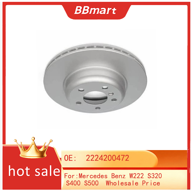 OE 2224200472 BBmart 自動車スペアパーツ 2 個リアブレーキディスクメルセデスベンツ W222 S320 S400 S500 OE 2224200472 卸売価格