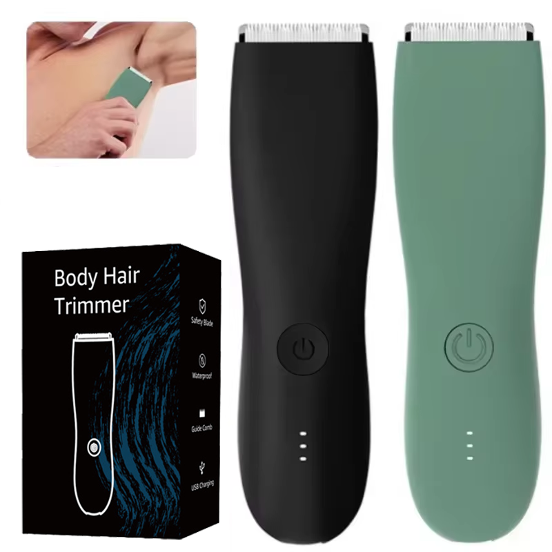 男性用ボディヘアトリマーシェーバーボールトリマー股間陰部交換可能なセラミック刃グルーマー電気かみそり防水クリッペ