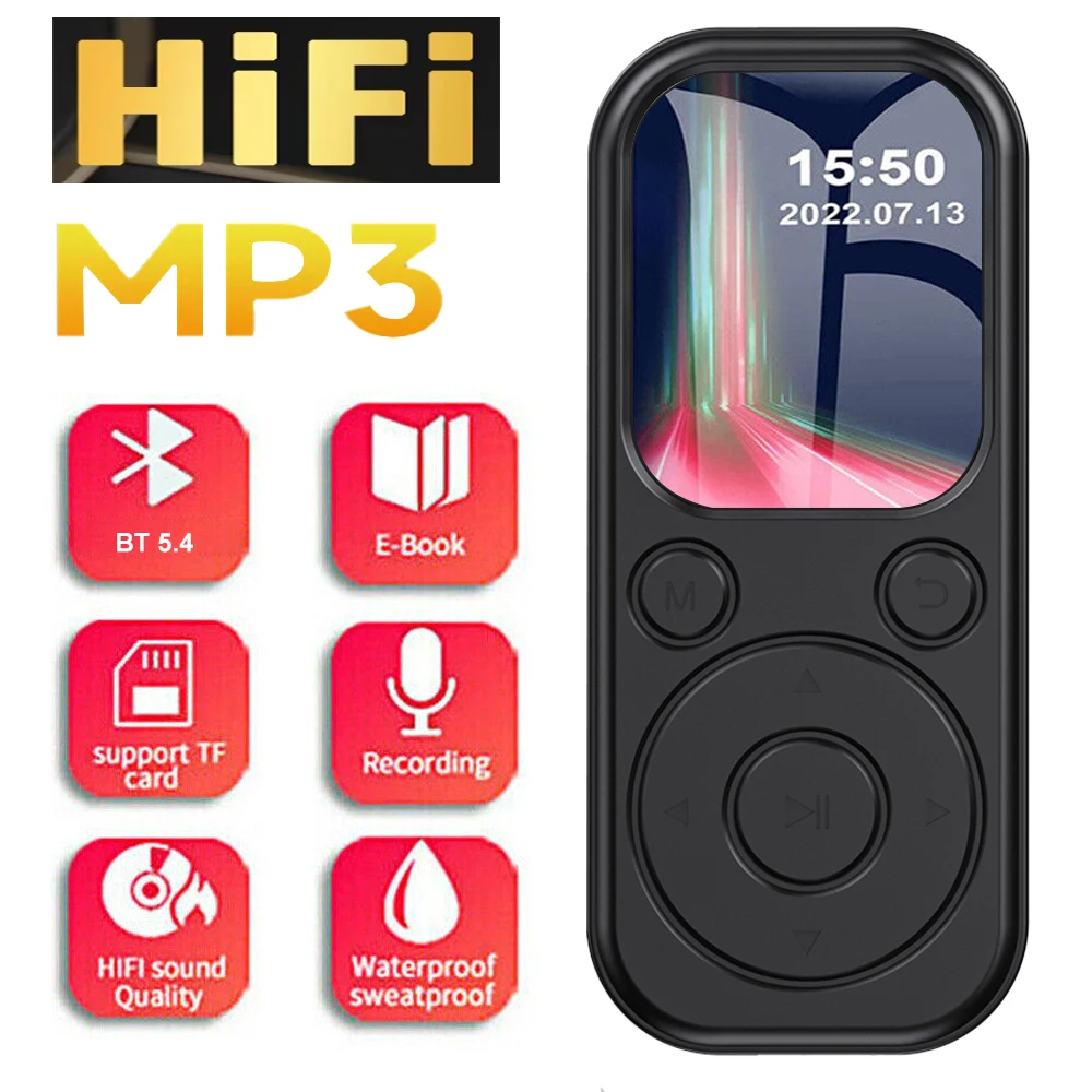 ポータブル MP3 プレーヤー 1.8 インチカラースクリーンウォークマン Hi-Fi Bluetooth 互換デジタルオーディオ音楽プレーヤーサポート電子書籍 FM ラジオ