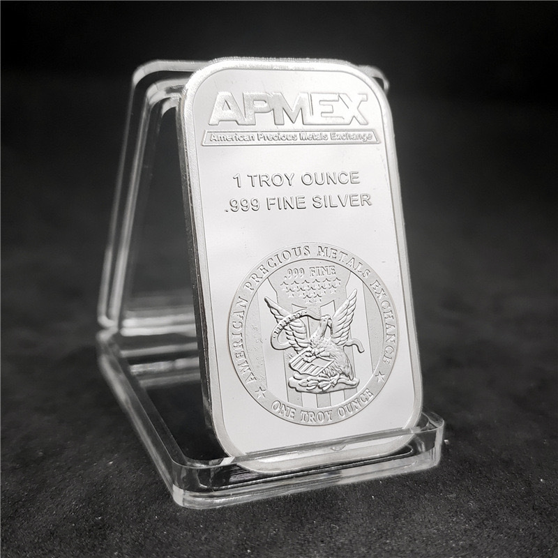 10 個アメリカメッキ地金バー 1 オンス .999 ファインシルバーと .9999 ファインゴールドバーノート APMEX 鉄/亜鉛工芸品お土産ギフト