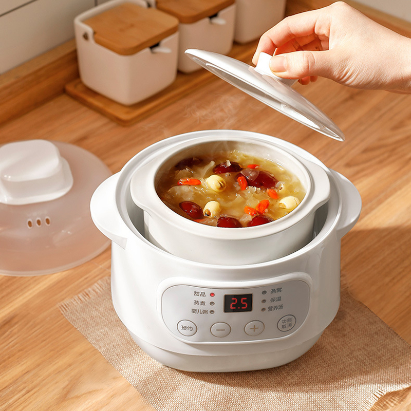 200 ワット電気スロークッカー食品蒸し器シチューカップマルチクッカーセラミックポット Cubilose シチュー妊娠中強壮剤ベビーサプリメント食品ウォーマー
